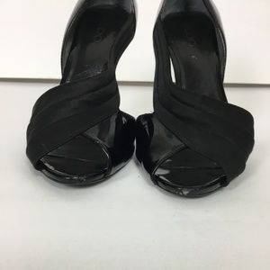 ALDO OPEN TOE HEELS BLACK SHOES 38